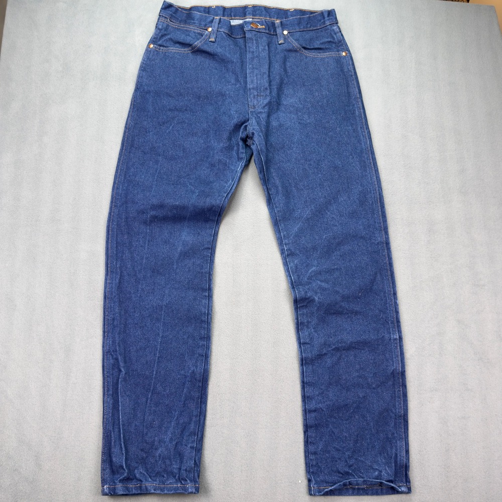 Wrangler Cowboy‎ Cut 13MWZ Jeans 34x32 Blue Mens Western Denim Pants A606 3030